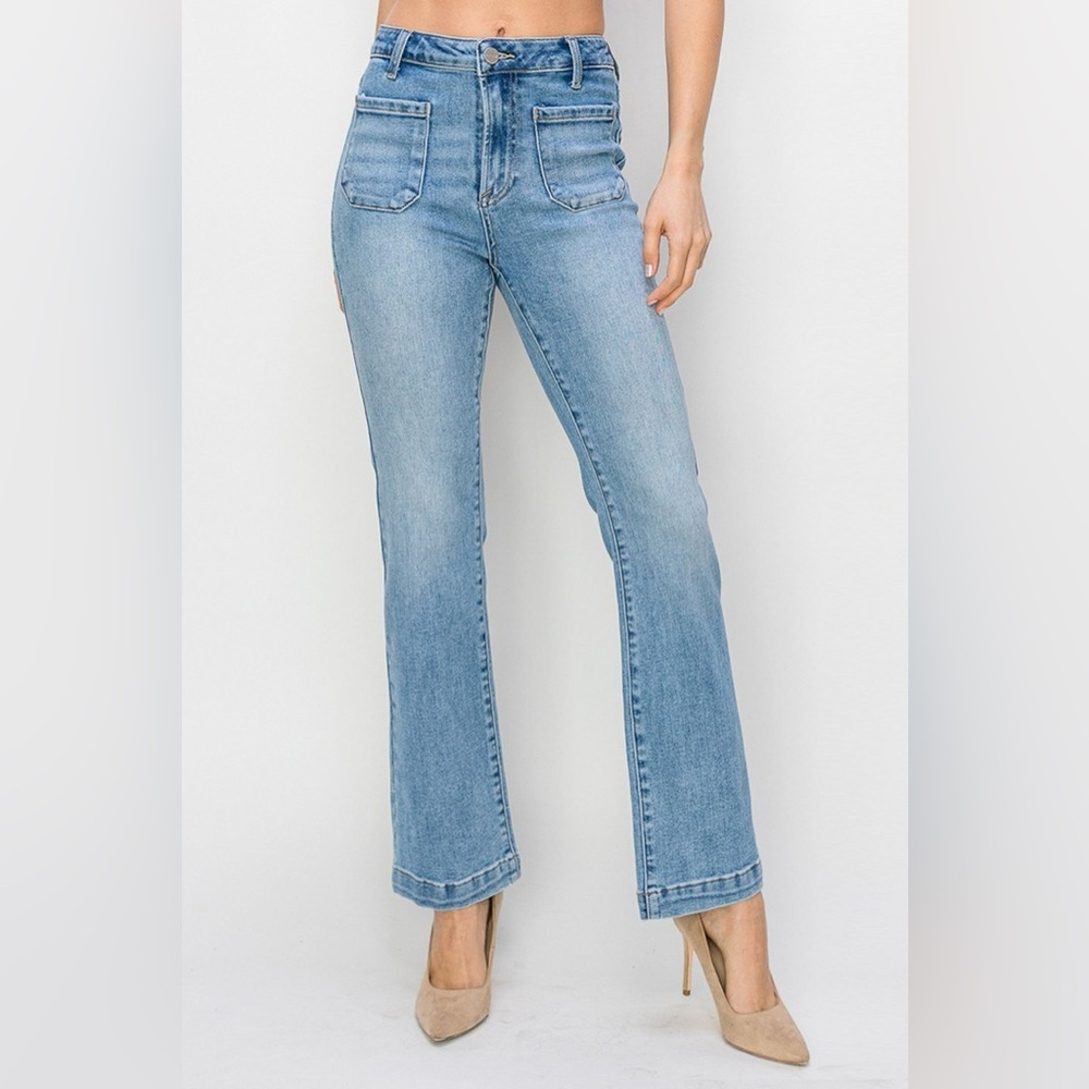 Women's Risen Medium Blue Jeans 13/31